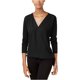 thumbnail image 1 of Blusa de punto con envoltura sintética Vince Camuto para mujer negro mediano, 1 of 2