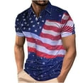 thumbnail image 2 of IROINNID Big and Tall T Shirts for Men, Indenpence Day Lightweight Thin Basic V-Neck Botton Tops for Men, 2 of 7