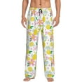 thumbnail image 5 of Mens Pajama Pants Bottoms with Pockets - Cute Lemon Pink Flowers Comfy Mens Pj Pants, Soft Men Lounge Pants, 5 of 5