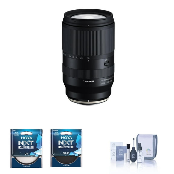Tamron 18-300mm f/3.5-6.3 Di III-A VC VXD Lens for Sony E Bundle with 67mm UV and CPL Filters, Cleaning Kit