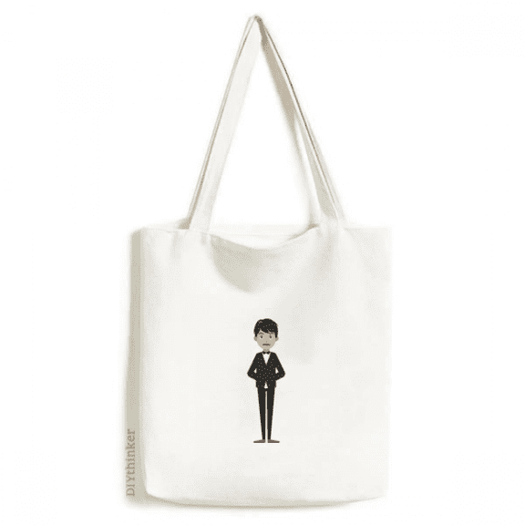 Housekeeper Director Waiter Serve Profession Tote Canvas Bag Shopping Satchel Casual Handbag