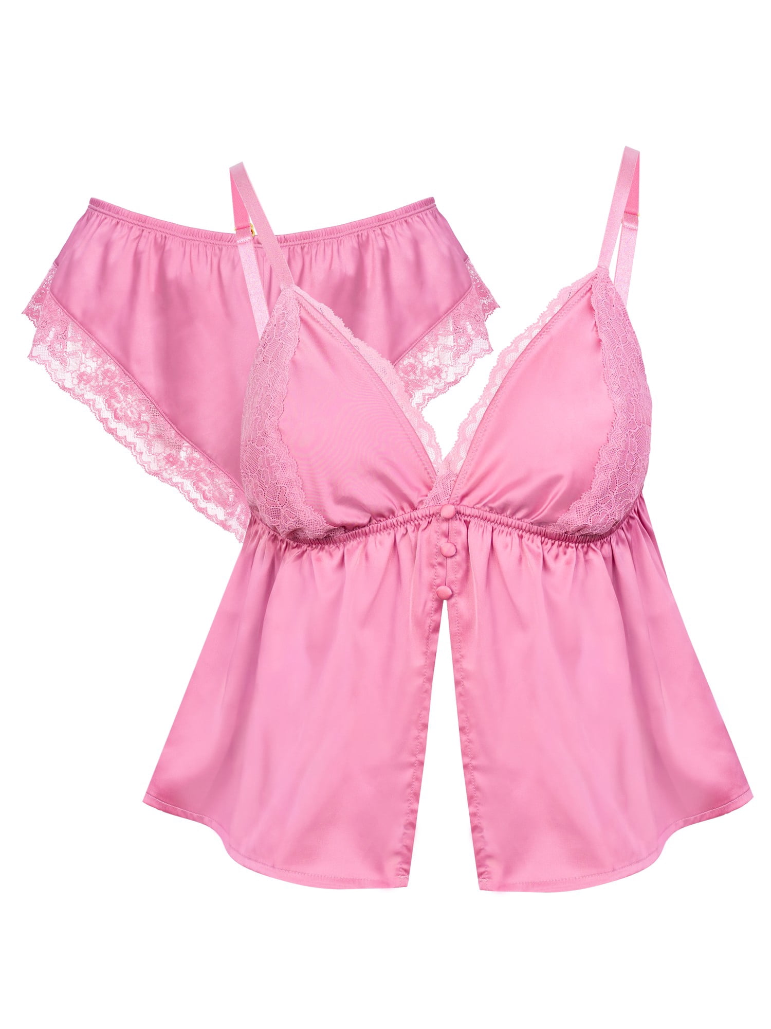 Jessica Simpson Women's Satin Lace Cami Short Set, 1-Set, Size S-XXXL