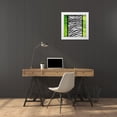 thumbnail image 3 of Grey, Jace 15x15 White Modern Wood Framed Museum Art Print Titled - Lime Zebra Dots, 3 of 4