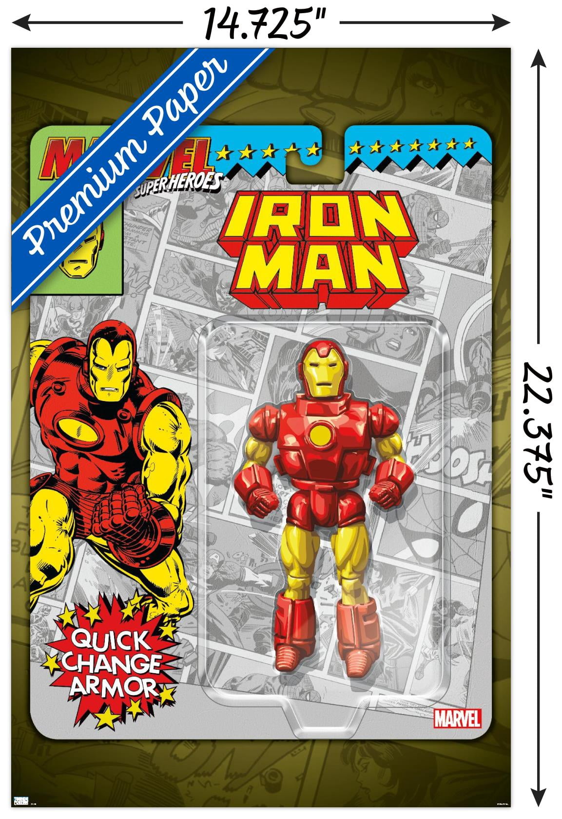 Marvel Toy Vault - Iron Man Wall Poster, 14.725" x 22.375"