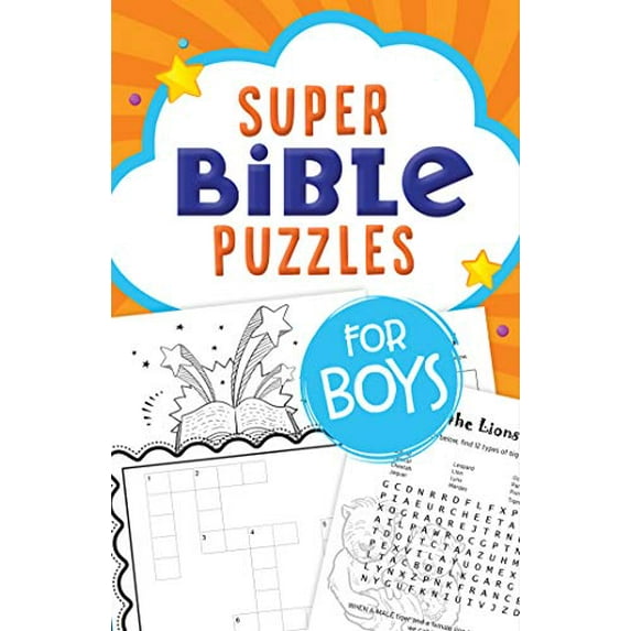 Pre-Owned Super Bible Puzzles for Boys (Paperback) 1683229886 9781683229889