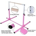 thumbnail image 4 of Costway Adjustable Steel Horizontal Training Bar Gymnastics Junior Home Practice Pink, 4 of 10