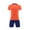 Orange, variant on ATOGUTA Boys Tracksuit Size 4-16 Years Athletic Shorts and Performance T-Shirt Crew Neck Boy Clothes Set, Summer Kids Outfit Red