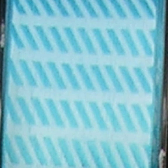 The Ribbon People Blue Diagonal Striped Woven Taffeta Wired Craft Ribbon 0.75" x 108 Yards