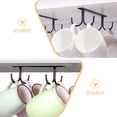 thumbnail image 3 of unbranded 3Ud Colgador De Tazas Bajo Gabinete Metal Negro Y Resistente, 3 of 8