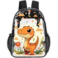 thumbnail image 1 of SKQIT Dinosaur Print Clear Backpack, Heavy Duty PVC Transparent See Through Backpack for Men Women College Work Travel, 1 of 8