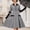 c02Black, variant on Hduncf Women's Half Sleeves Gingham Dress Fashion Summer Casual Checked Button Collared Necktie Front A Line Dresses Purple XL