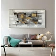 thumbnail image 3 of Large Milimalist Abstract Handmade Oil Painting Hand Painted On Canvas Textured Painting Wall Art Home Decor Living Room Decoration, 3 of 9
