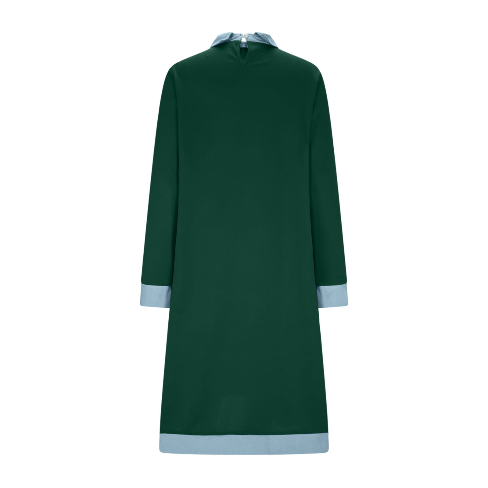 Fewfanhot Maxi Dresses for Women Flowy V Neck 3/4 Sleeve Mid Length Shift Dress with Pockets Comfy House Loungh Wear