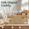 thumbnail image 6 of Babylicious Felt Diaper Caddy | Newborn Changing Table Organizer - XL | Name Card Included - Tan, 6 of 6