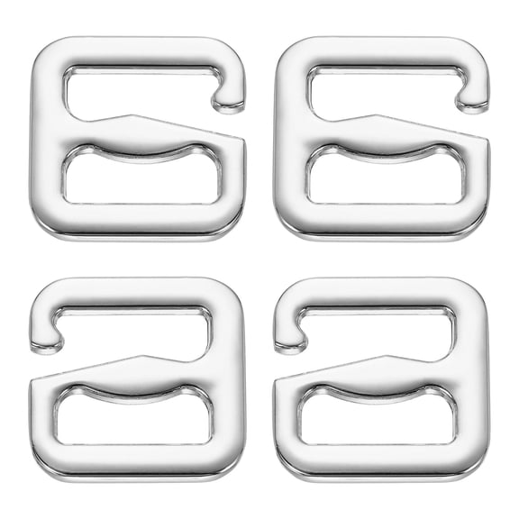 Uxcell 4 Pcs Wave Buckles, 27mm Metal G-Hook Backpack Strap Belt Hook, Champagne Gold