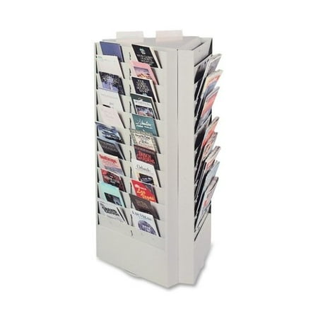 Buddy Products 66 Pocket Rotating Brochure / Pamphlet Display Rack