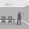 thumbnail image 5 of Hunter - Juneway 10-light Matte Black, Extra Large Flush Mount Light, Dimmable, Transitional Style, Candle Shaped, for Bedrooms, Dining, Living Rooms - 48220, 5 of 7