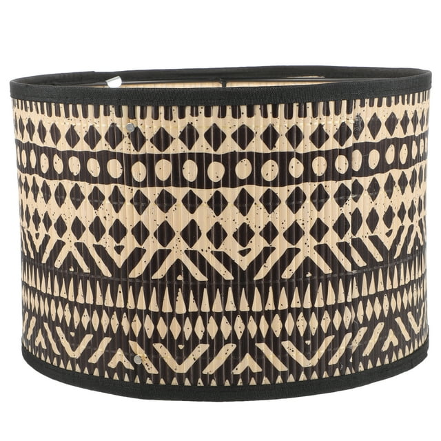 Miangastore Drum Lampshade Assorted Color Bamboo 1Pcs 11.8X11.8X7.9In