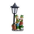 thumbnail image 4 of Figura de rana para patio, luz solar, decoración para exteriores, adorno de césped con energía solar para interiores y exteriores., 4 of 8