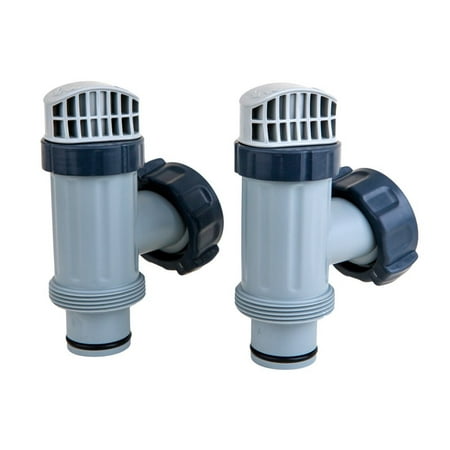 Intex Above Ground Plunger Valves with Gaskets & Nuts Replacement Part (2 Pack)