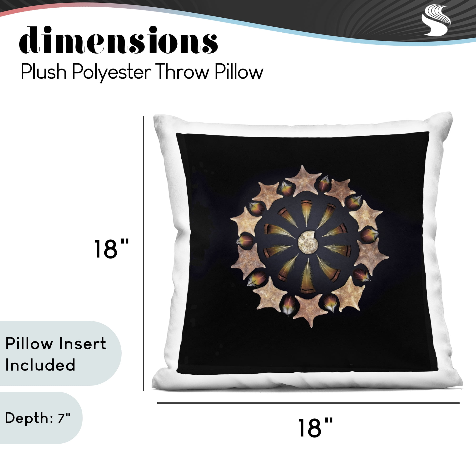 Stupell Industries Nautical Nature Arrangement Decorative Printed Throw Pillow, design by Beth Adoette, 18 x 7 x 18
