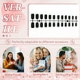thumbnail image 7 of RAGUPEL 24Pcs Glue on Nails for Women,Black Press on Nails Short,Matte Finish Stick on Nails,Cute Press on Nails for Daily Life,Style1, 7 of 7