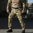 thumbnail image 4 of KIHOUT Pantalon de Randonnée pour Homme, Pantalon Cargo Camouflage en Ripstop, Pantalon d'Extérieur Tactique d'Alpinisme Décontracté à Multiples Poches, 4 of 5