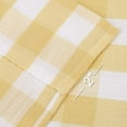 thumbnail image 3 of Yellow White Buffalo Plaid Valance Linen Sheer Cafe Curtain Buffalo Check Plaid Rod Pocket Rustic Farmhouse Kitchen Window Treatment for Living Room Bedroom,1 Panel,55''''x15'''',Yellow and White, 3 of 6