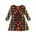 thumbnail image 3 of XEGLSBU Girls Christmas Dress Size 14-16 Girls' Printed Dress Girls Christmas Dress Size 8-10 a-Red Size 4-5 Years, 3 of 4
