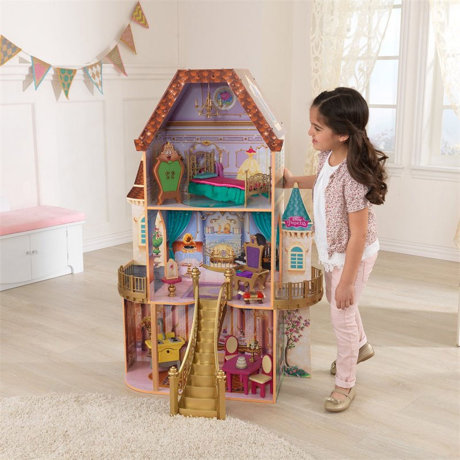 KidKraft Disney Princess Belle Enchanted Wooden Dollhouse - image 5 of 17