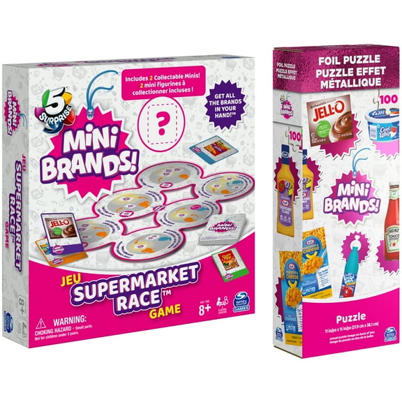 Mini Brands, Activity Bundle Game and Foil Puzzle, for Kids Ages 8 
