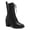 Black, variant on ALFANI Womens Burgundy Lace Up Pull Tab Goring Lug Sole Blaire Round Toe Block Heel Zip-Up Booties 7 M