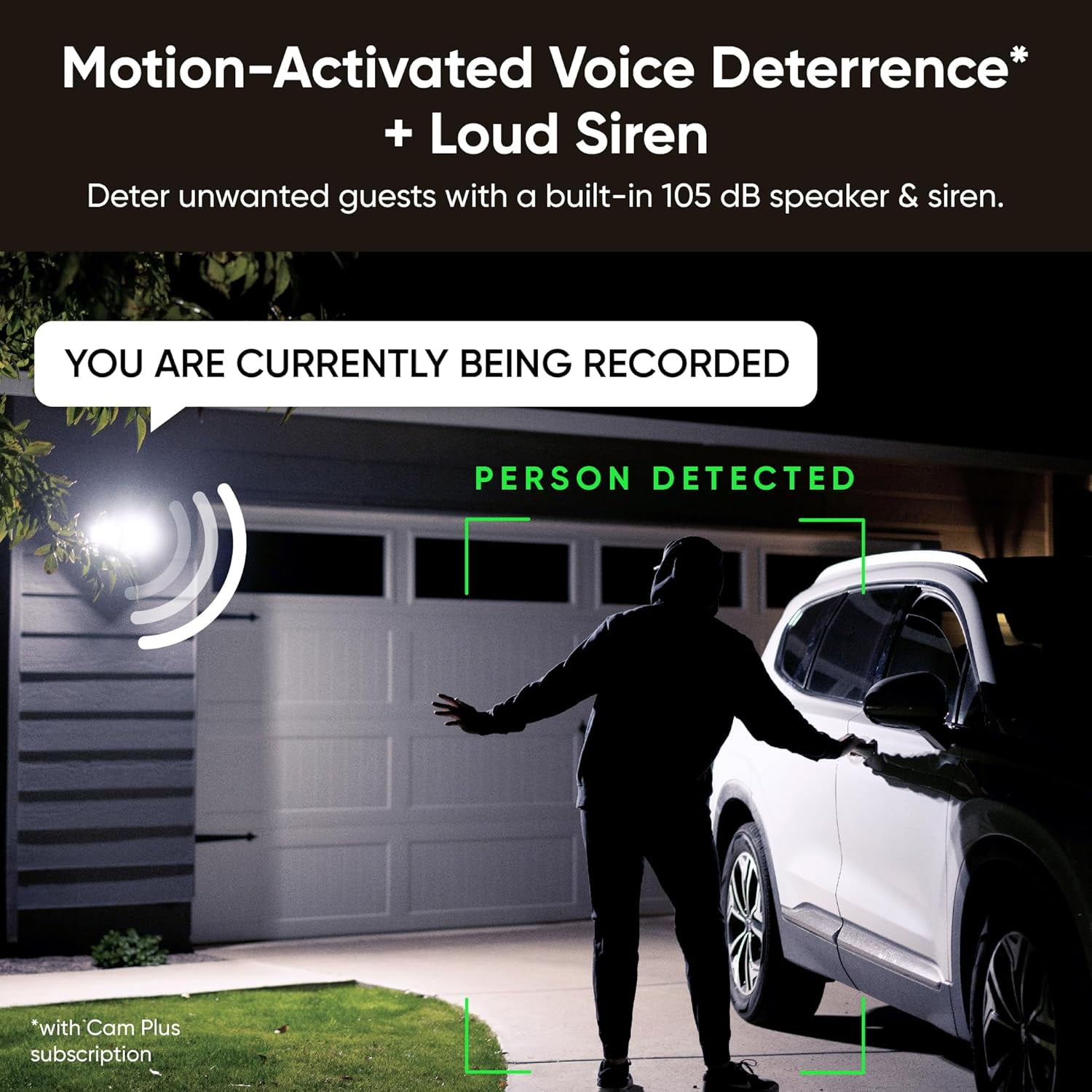Wyze 2K HD Outdoor Security Cam, Motion Light, Color Night Vision, 105db Siren, Floodlight Camera v2, 2800-Lumen LEDs