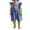 Blue, variant on Ltctricy Toddler Baby Girl Clothes Infant Newborn Ruffle Sleeve Square Neck Linen Short Rompers Summer Casual Jumpsuits
