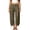 Light Gray-#002, variant on Womens Linen Pants Wide Leg High Elastic Waist Adjustable Tie Knot Harem Pants Boho Casual Breathable Ankle Pants with Pockets,Blue M