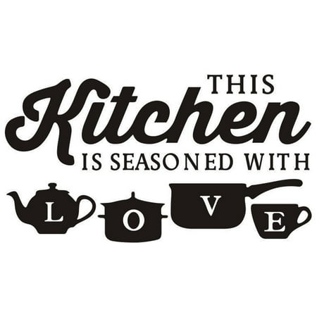 PVC Wall Stickers Home Art Decor Removable Dining Room Kitchen English Words Wall Window Decals