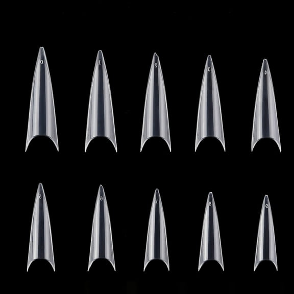 YIMART 500pcs Acrylic Medium Long Stiletto Nail Tips Easy Coffin Nails Sharp False Nail Art Tips For Nails Salon