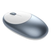 Satechi Aluminum M1 Bluetooth Wireless Mouse with Rechargeable Type-C Port - Compatible with 2022 MacBook Pro/Air M2, Mac Mini, iMac Pro/iMac, 2022 iPad Air M1, 2021 iPad Pro and More (Blue)