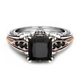 thumbnail image 2 of Xinyolin Square Cubic Zirconia Women's Ring - Elegant Finger Ring for Banquet, 2 of 8