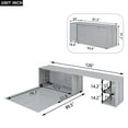 thumbnail image 4 of Queen Size Murphy Bed with Rotable Desk(Gray), 4 of 12