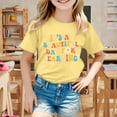 thumbnail image 2 of Gelikeya Girls T Shirts Size 11-12 Yellow First Day Of School Tee Shirt School Everyday Wear Toddler Girl Clothes (Tweens, Novelty), 2 of 4