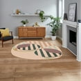thumbnail image 2 of 5X7 Wool Rug, Beige Color, Living room, Bedroom, Oval Carpet, Geometric Wool, Hand Tufted Rugs, 2 of 7