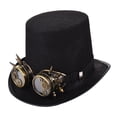 thumbnail image 3 of Steampunk, sombrero Punk Retro con gafas extraíbles, sombrero de Jazz, sombrero Steampunk para vacaciones, Cosplay, artículo novedoso, 3 of 7
