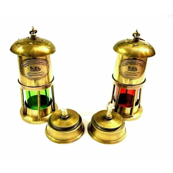 Vintage Antique Brass Miner Lamp Lantern Collectible Nautical Maritime Ship Lantern Oil lamp Boat Lighting