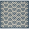 thumbnail image 2 of Safavieh Courtyard Alvin Geometric Indoor/Outdoor Area Rug, Navy/Beige, 6'7" x 6'7" Square, 2 of 9