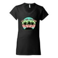 thumbnail image 2 of Wild Bobby, Pastel Color Hot Girl Summer, Streetwear, Women Standard V-Neck Tee, Black, Medium, 2 of 4