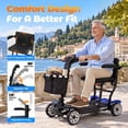 thumbnail image 3 of Havlo 37.5 lbs Lightweight Mobility Scooter for Seniors & Adults, Foldable 4-Wheel Travel Scooter with Removable Lithium Battery, 13-Mile Range, 270W Brushless Motor, for Shopping,Cruises,Blue, 3 of 14