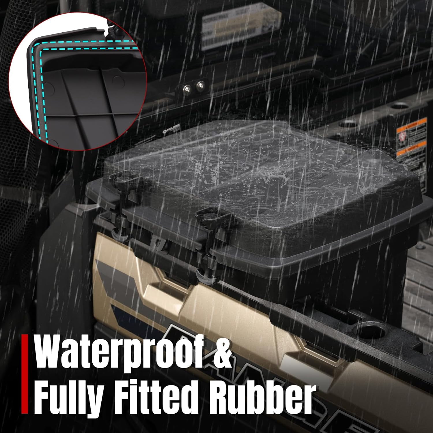 A & UTV PRO Bed Storage Box 5.5GAL Compatible with Polaris Ranger 1000 XP 900 800 700 570 500 Polaris General 1000 Accessiories Cargo Box Hard Tool Box 21L