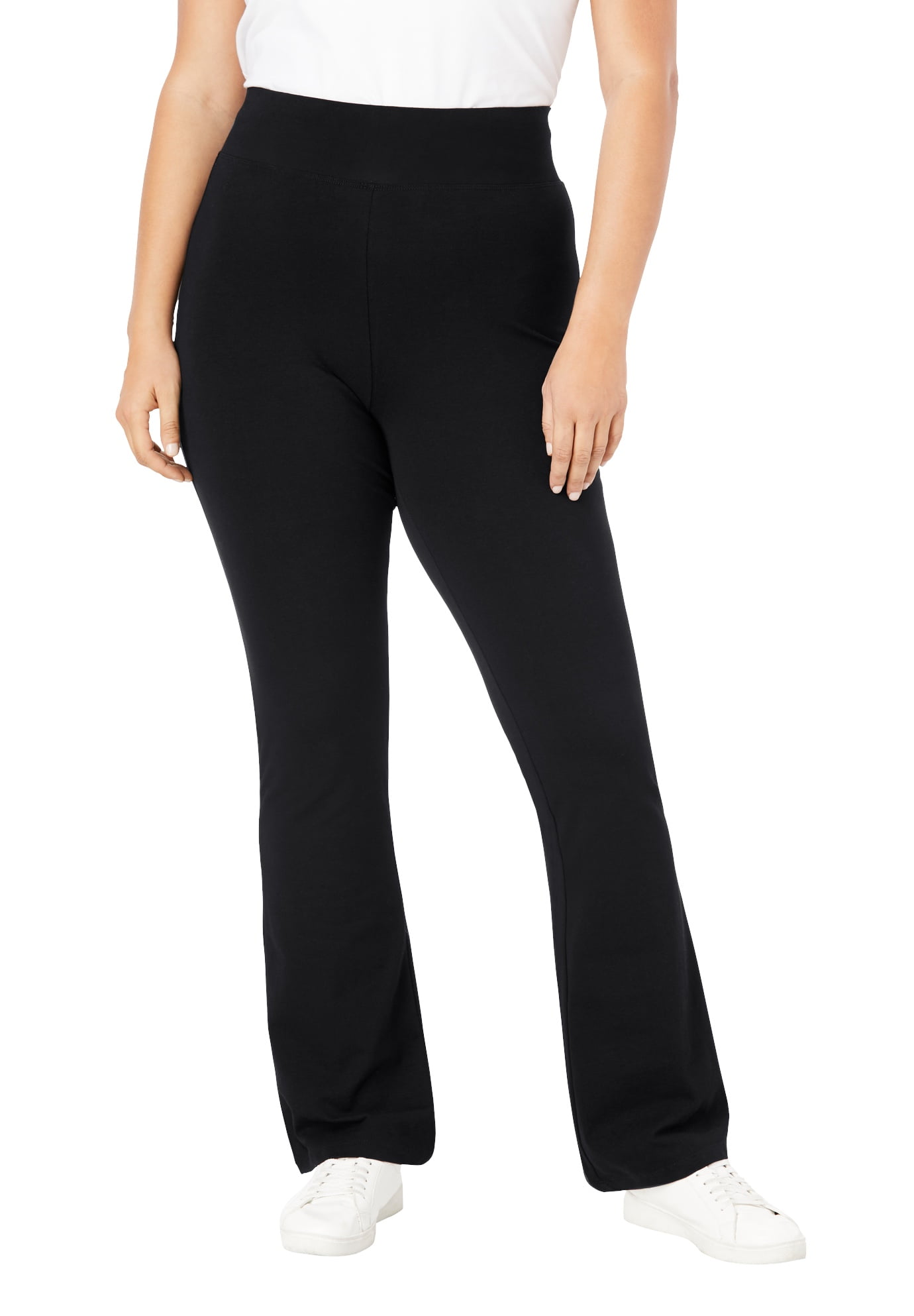 Roaman's - Roaman's Women's Plus Size Essential Stretch Yoga Pant ...