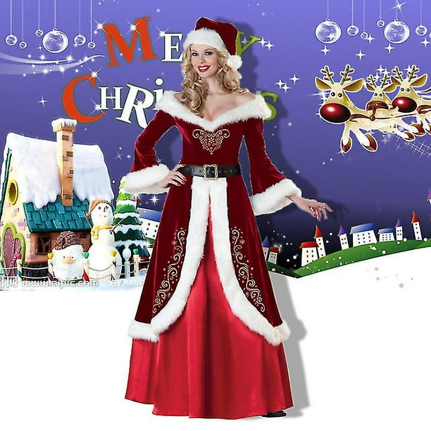 Santa Claus Costume Father Mother Christmas Suit Men s Ladies Christmas Costume